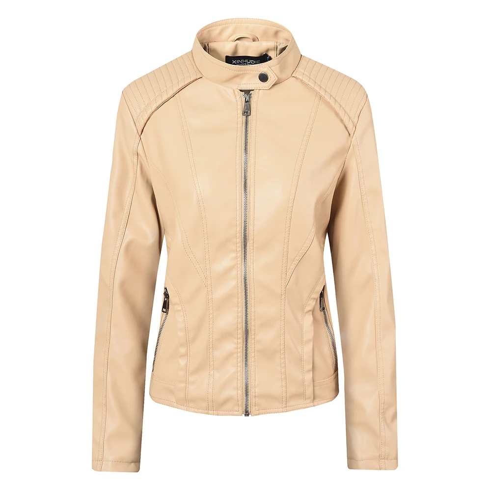 

Verified suppliers women clothing Women Leather Clothing Fashion Lady's PU Leather Jacket parka jacket women