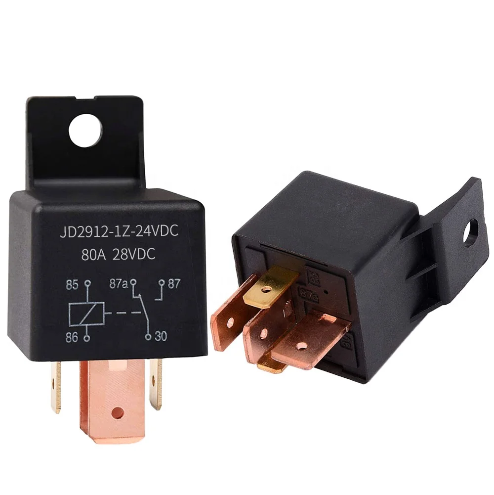 Jd2912-1z Dc12/24v 5 Pin 80a Spdt Truck Boat Vehicle Automotive Car Relay  Switch - Buy Flasher Relay Lighting Switch,Car Alarm Pin Switch,12v Relay  