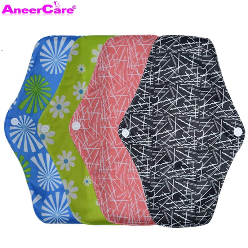 

Reusable Pad with Panties Eco Sanitary Bamboo Menstrual Cloth Pads Washable, Mix colors