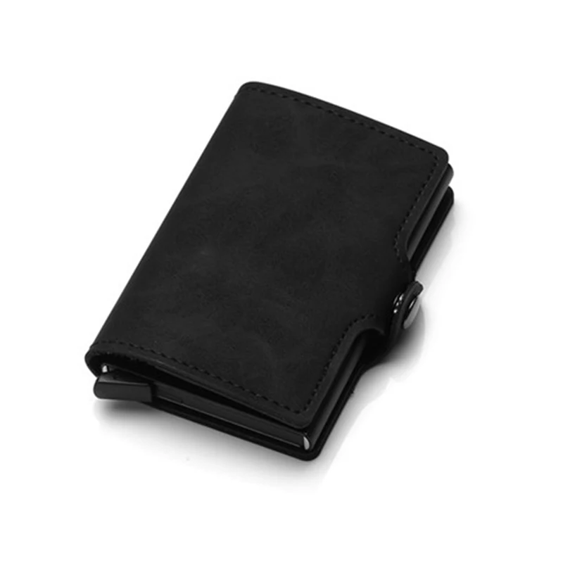 

PU Leather Credit Card Holder Card Case RFID Wallets Hasp Vintage Business ID Holder Single Box