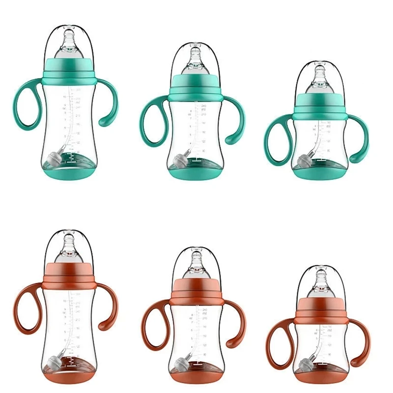 

Baby Kids Breastfeeding Wide-mouth PP Bottles for Children Drinking Water Bottle Feeding Cup Maternal Baby Supplies, Pink, blue