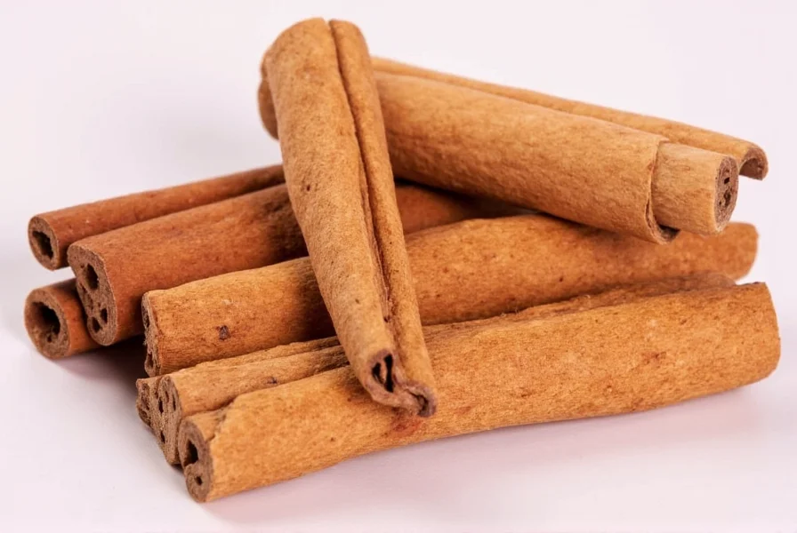 Cassia cinnamon sticks and powder displayed next to Ceylon cinnamon