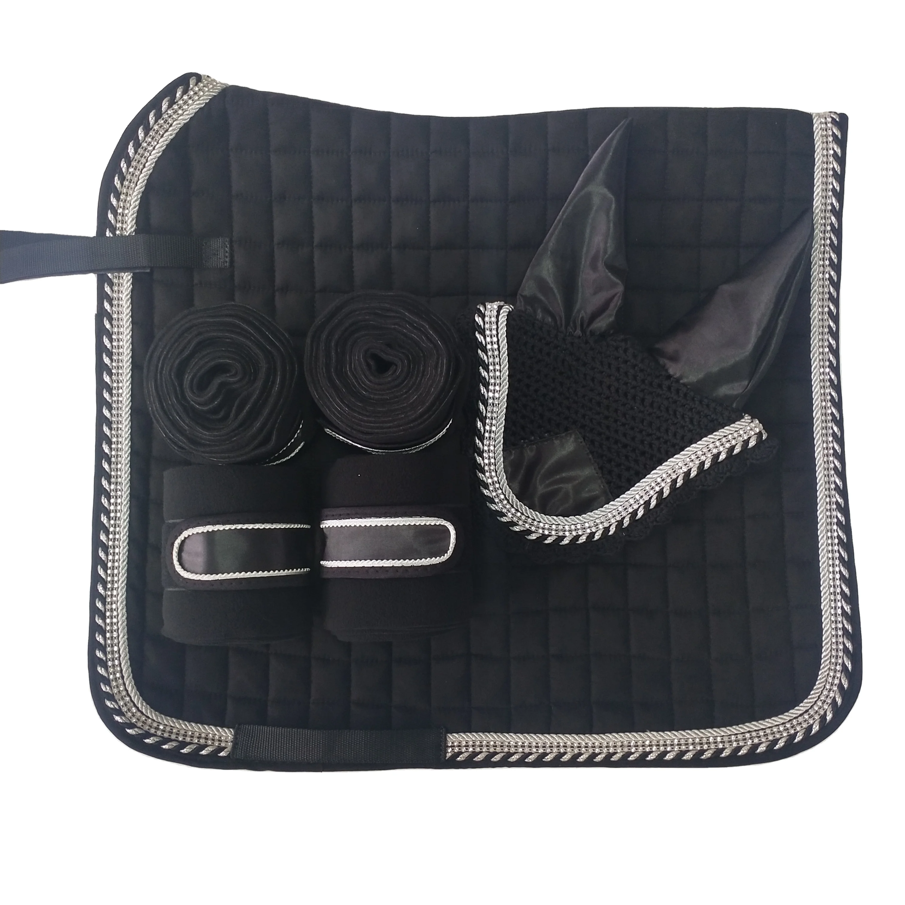 

New Design Equestrian Equipment Mathing Horse Saddle Pad Set for Horse Jumping, Customized color