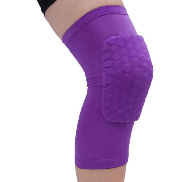 

Polyester compression basketball support knee brace knee sleeve for fitness, Black, blue, red, purple, blue, white knee support
