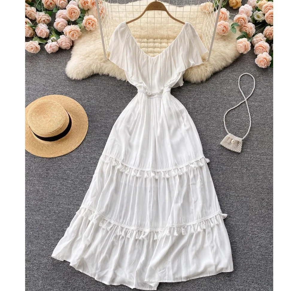 

Wholesale Solid Color Short Sleeve White Women Bangkok Body Con sweater dresses Assorted