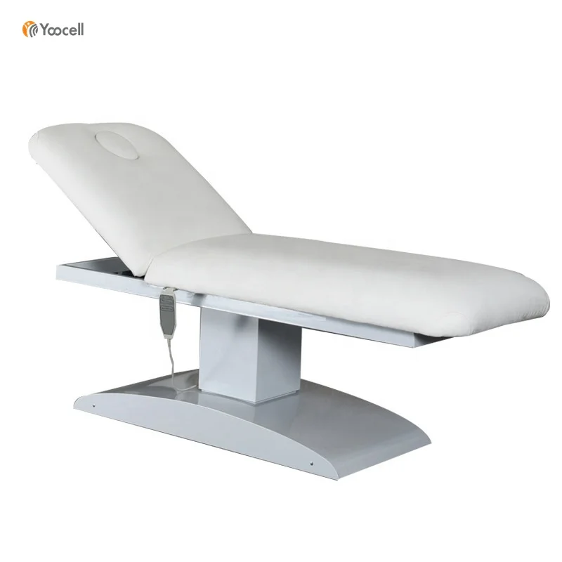 

Yoocell white color beauty bed salon spa manicure table 2 motors electric massage bed massage table