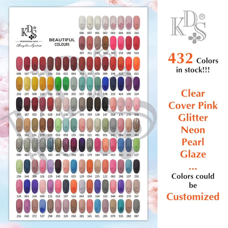 kds factory bulk sale pink white transparent nude pink color acrylic powder for salon