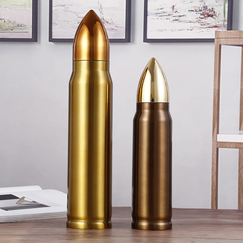 

Metal Eco Friendly Custom Wholesale Camping Double Wall Insulated Stainless Steel Water Bottle, Gold