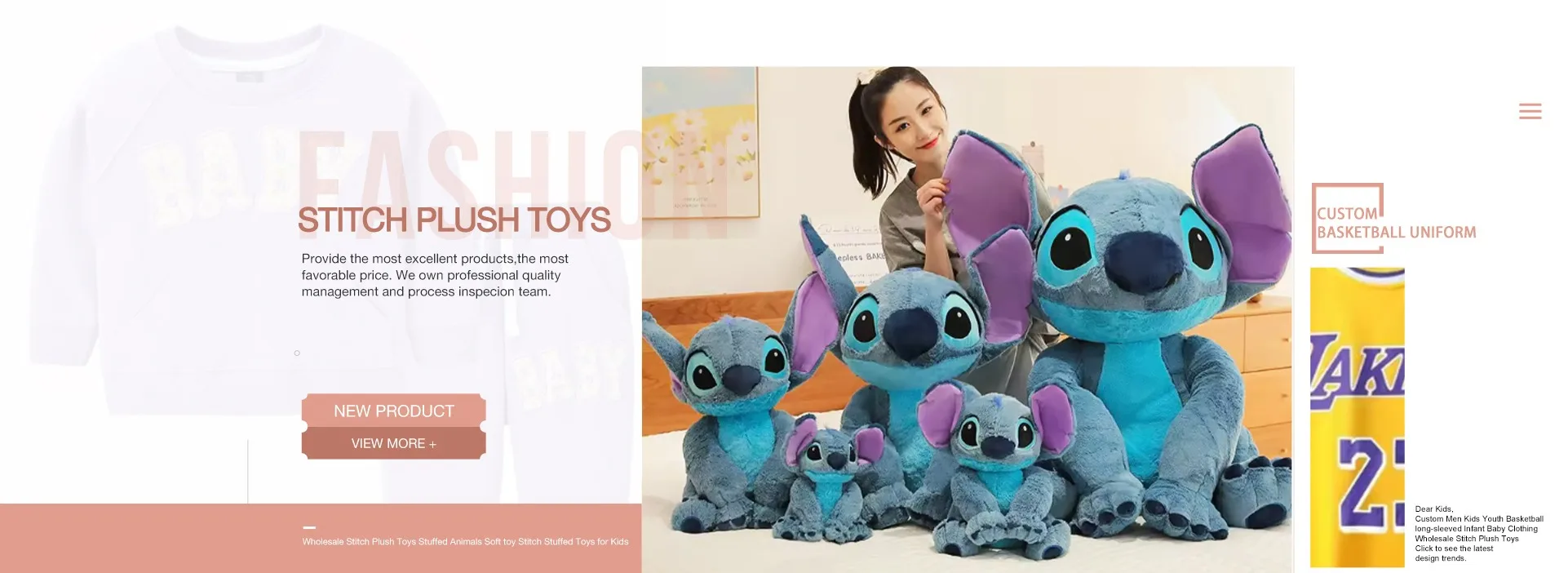 Wholesale Stitch Plush Toys Stuffed Animals Soft toy Stitch Stuffed Toys for Kids