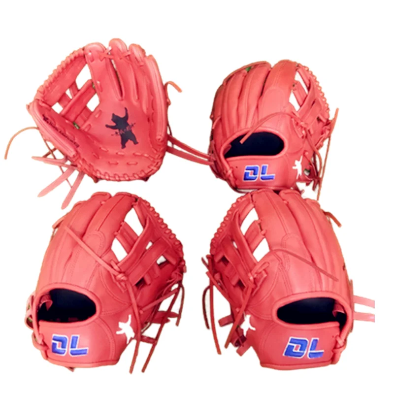 

DL Custom Baseball Gloves Professional Kip Leather  Infield Gloves In Stocks, Red