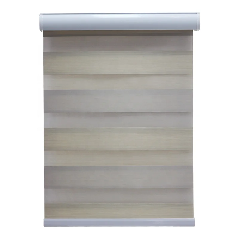 

Free-Stop Horizontal Window Blind Cordless Zebra Dual Roller Shades, Customer's request