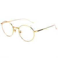 

2020 Shenzhen New High Quality Fashion Classic Round Designer Retro 18K Gold CE Titanium Optical Eyeglasses Eyewear Frames