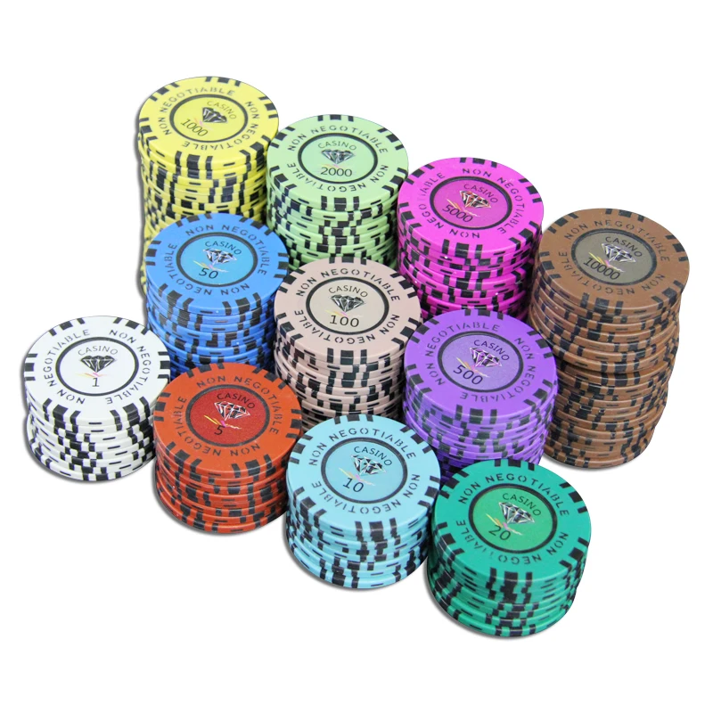 

Casino 12 Colors Round Clay 14G Poker Chips For Playing Card Game