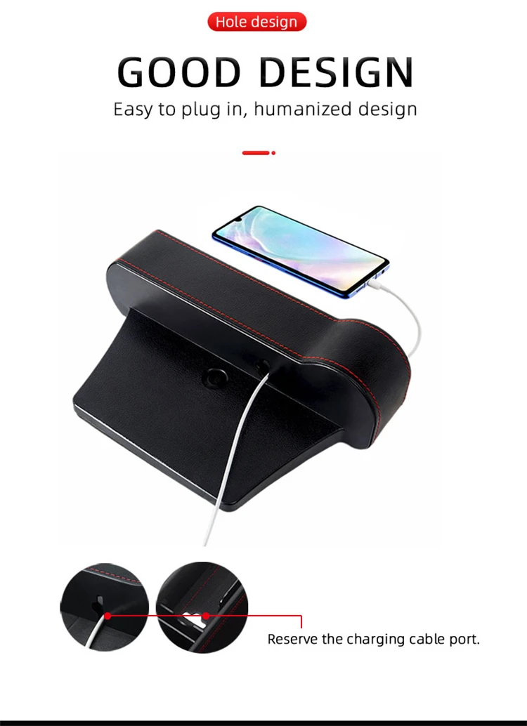 car seat gap storage box cup pu leather
