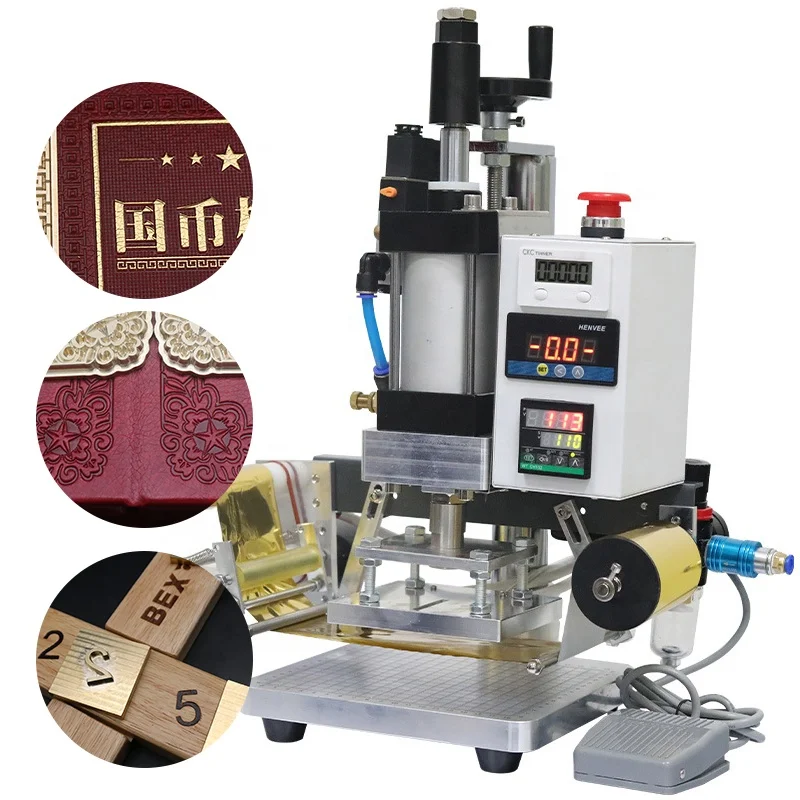 

Factory Wholesale Small Pneumatic Bronzing Machine Can Be Used In Home Factories Can Customize Voltage And Plug Leather Wood An