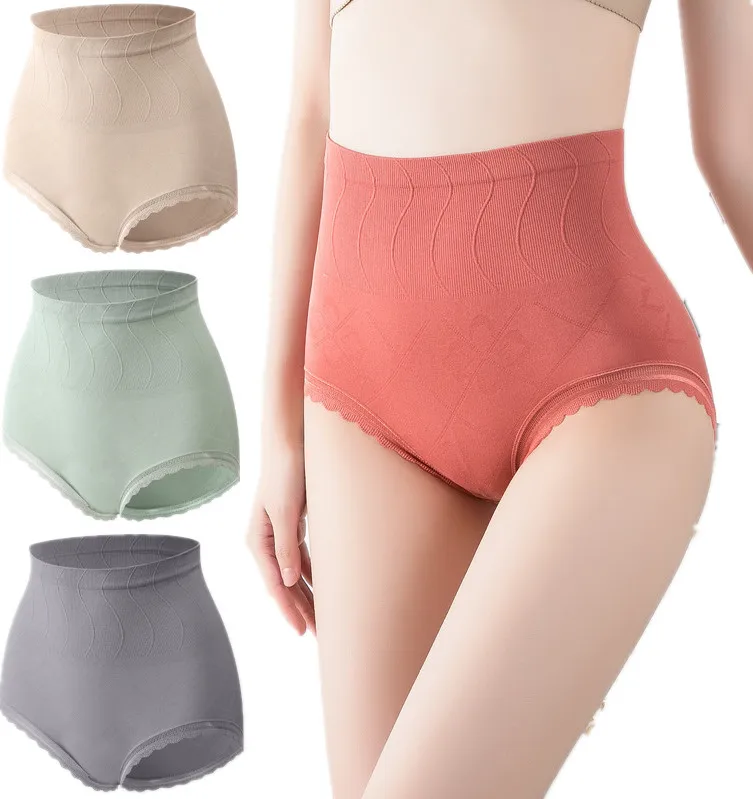 

M-XL Plus Size High Waist Panties Women Tummy Control Undies Ladies Seamless Underwear