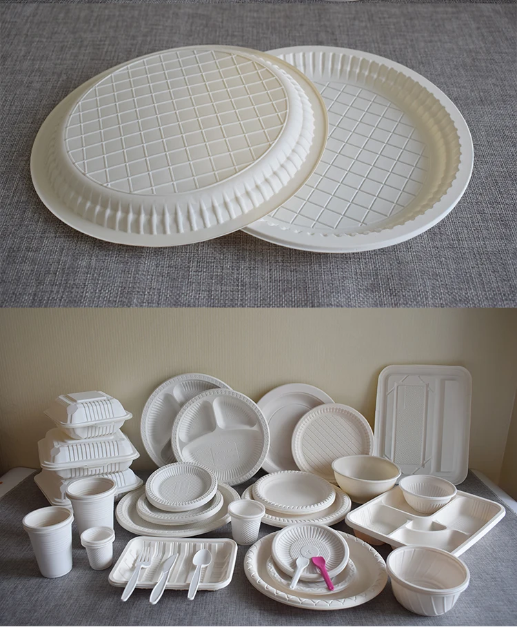 Biodegradable Disposable Cornstarch Round Plate