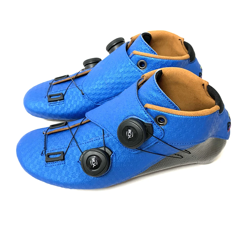 Handmade Double Buckle Selflocking Blue Color Skate Shoes Boot Buy