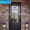 Promotional top quality iron outside secure door with grill window design