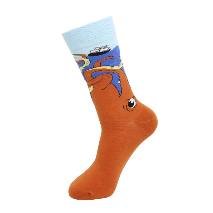 

Wholesale Funny Crazy Design Colorful Elephant Fancy Work Cartoon Socks For Men