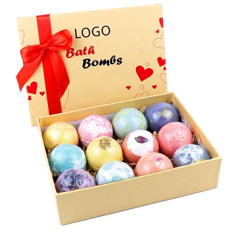 

OMG custom christmas bath bomb set dropshipping mini vegan fizzy cloud rainbow hemp cdd bath bombs powder private label gift set