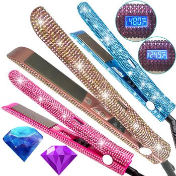 capelli straightener mayor bujias piastra diamante titanio titanium raddrizzatore stiro gradi ferri rosa straightner