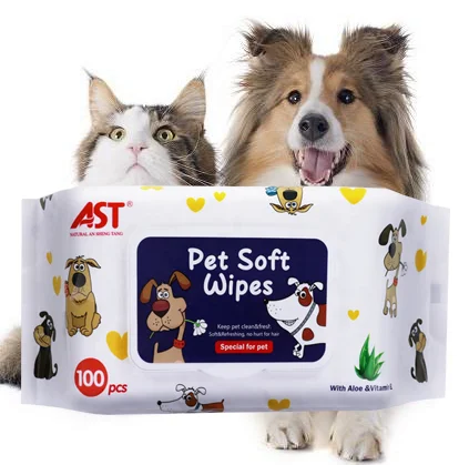 

OEM Nonwoven Spunlace/Bamboo/Cotton/Viscose Dog and Cat Pet Wet Wipes