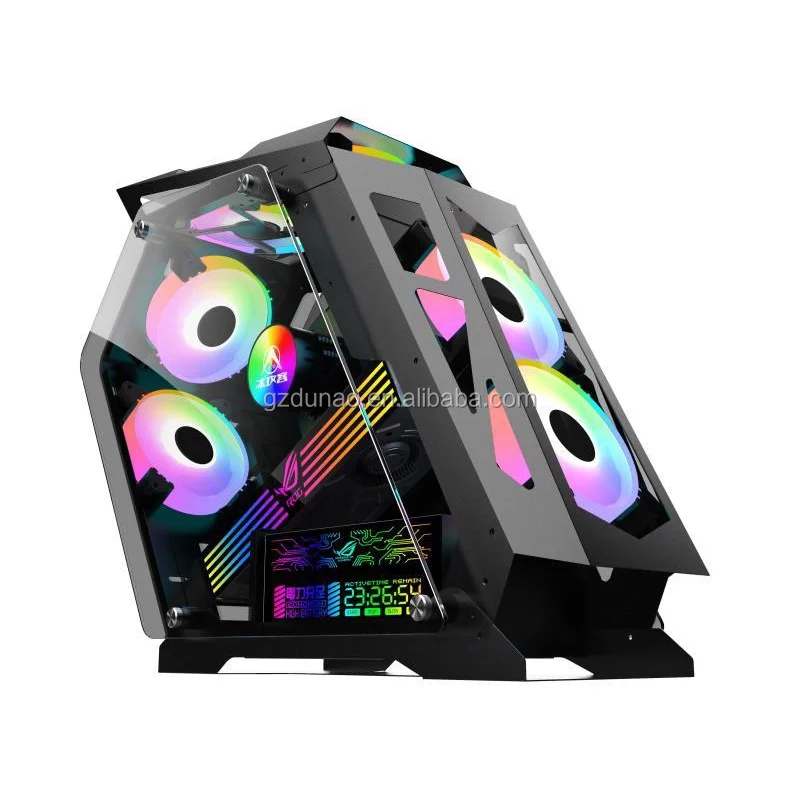 

Hot sale graphics card Gaming pc computer case gaming computer cpu custom logo, Blcak painting