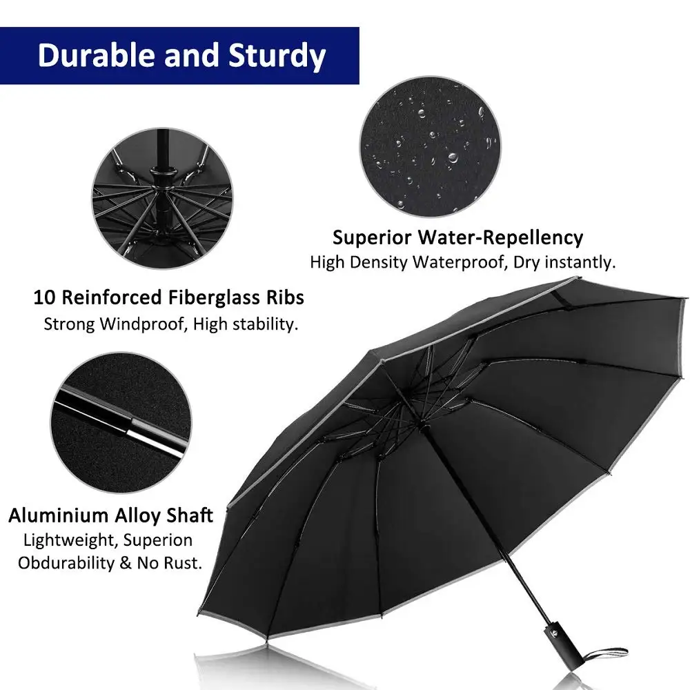 Automatic Folding Inverted Umbrella Custom Reflective Inverted Umbrella ...