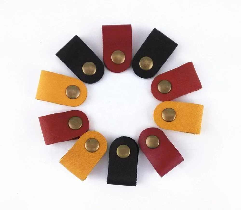 

Customized Newest Leather Tie Design Earphone Cable Winder, Various