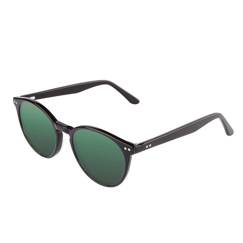 

Fashion Private Label Black Frame Green Acetate Glasses Sunglasses