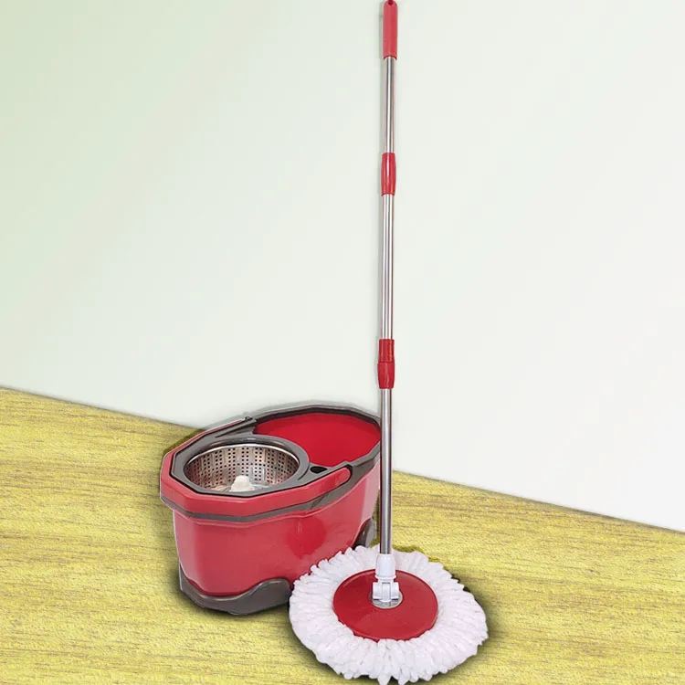 

magic spin mop 360 with microfiber mop head refill and stainless twisted pole rare Rotary mop, As in picture