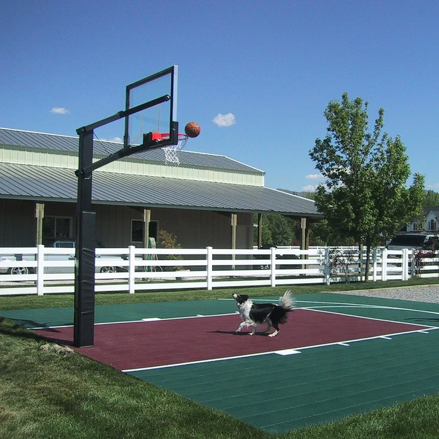 

eco friendly waterproof Interlocking drainage tiles 20x25 feet backyard basketball court surfaces