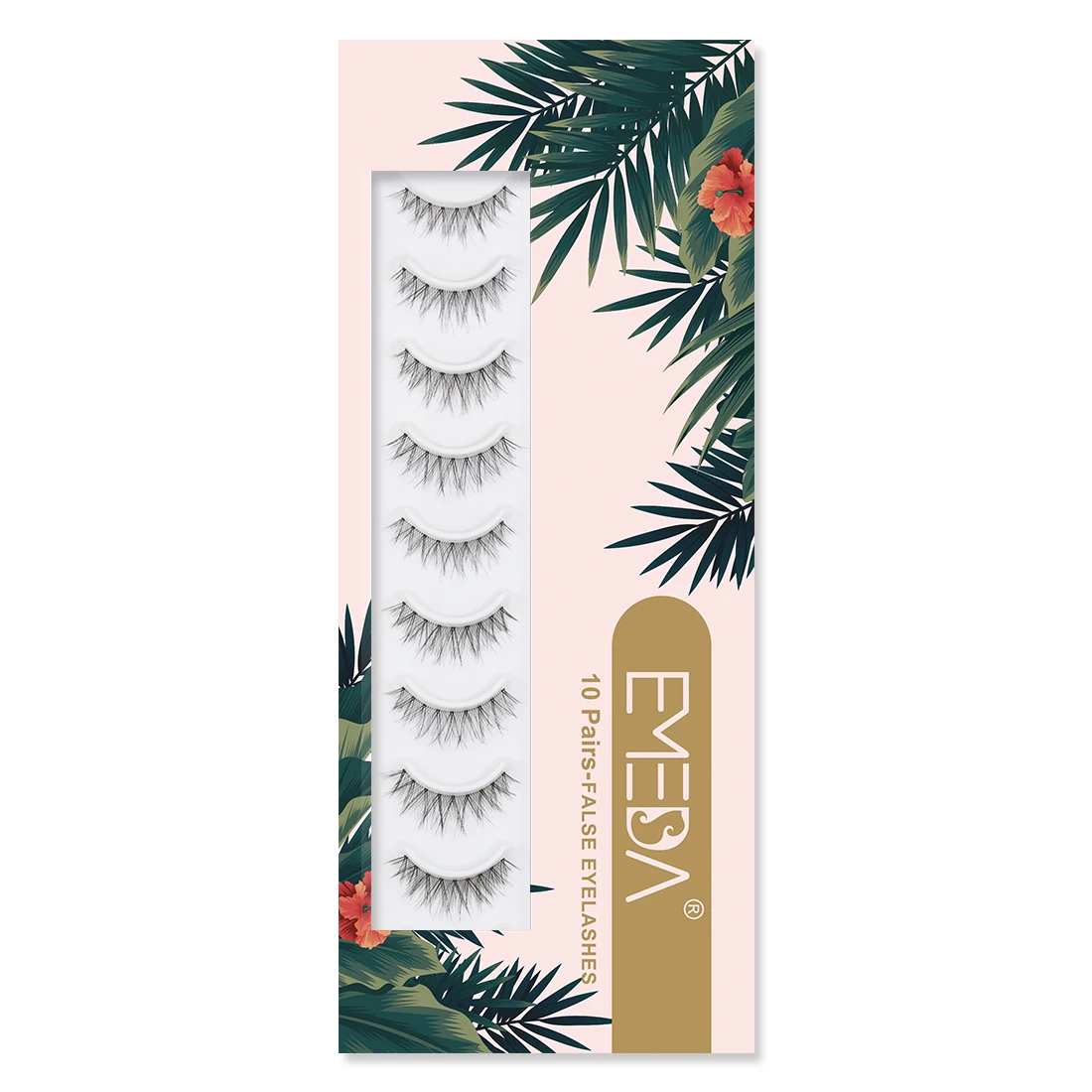 

EMEDA X01 3D faux mink lashes wholesale 5pairs/10pairs custom packaging box in stock, Black