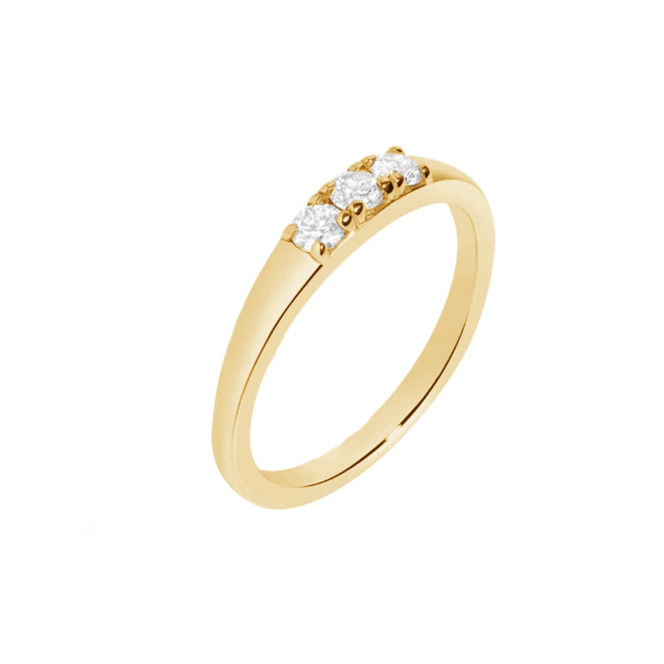 

fine jewelry 18k gold plated new arrival 925 sterling silver bold diamond stacker ring