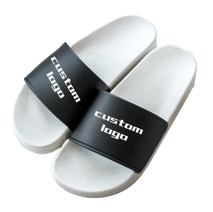 

unisex custom soft PVC women slide sandals slippers OEM design blank summer sendal footwear men and women, Customized