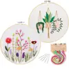 Embroidery Starter Kit with Pattern, Full Range of Stamped Embroidery Kit Including Embroidery Cloth with Pattern