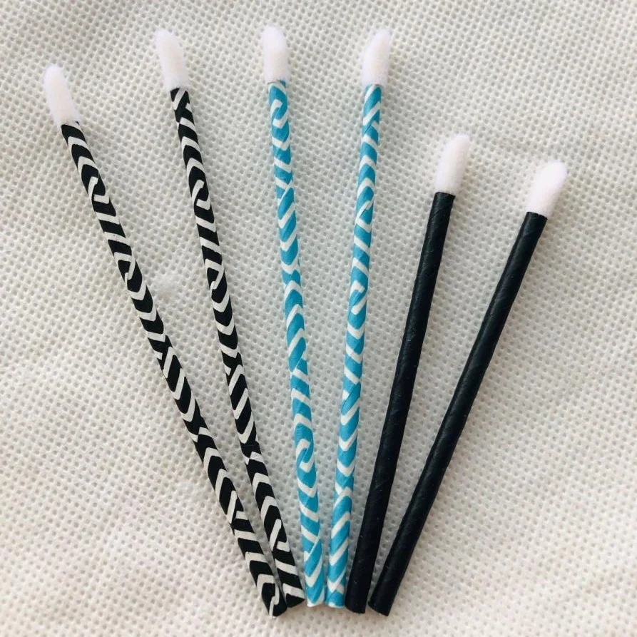 

Eco cosmetic lip brush New arrival Biodegradable disposable lip wand applicator with paper stick factory price