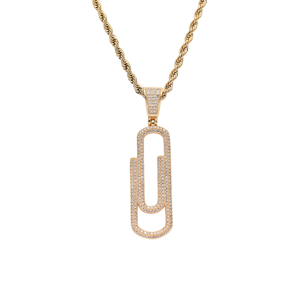 

CN257 Brass Pendant Hip Hop Brass Micro pave with CZ Bling Bling Men Women Necklace Rock Iced Out Jewelry