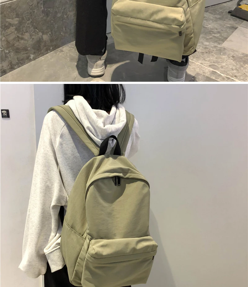 New Waterproof Nylon Women Backpack Japan Style Solid Backpacks Mochila  Feminina Mujer Travel Bag Teenage Girls Schoolbag - Buy New Waterproof  Nylon