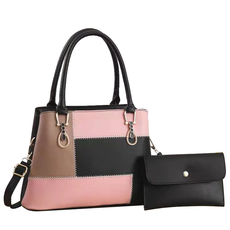 

DL162 25 The latest design women's bags handbags ladies handbag Splicing leather handbag female purse and hand bag, Black,brown......