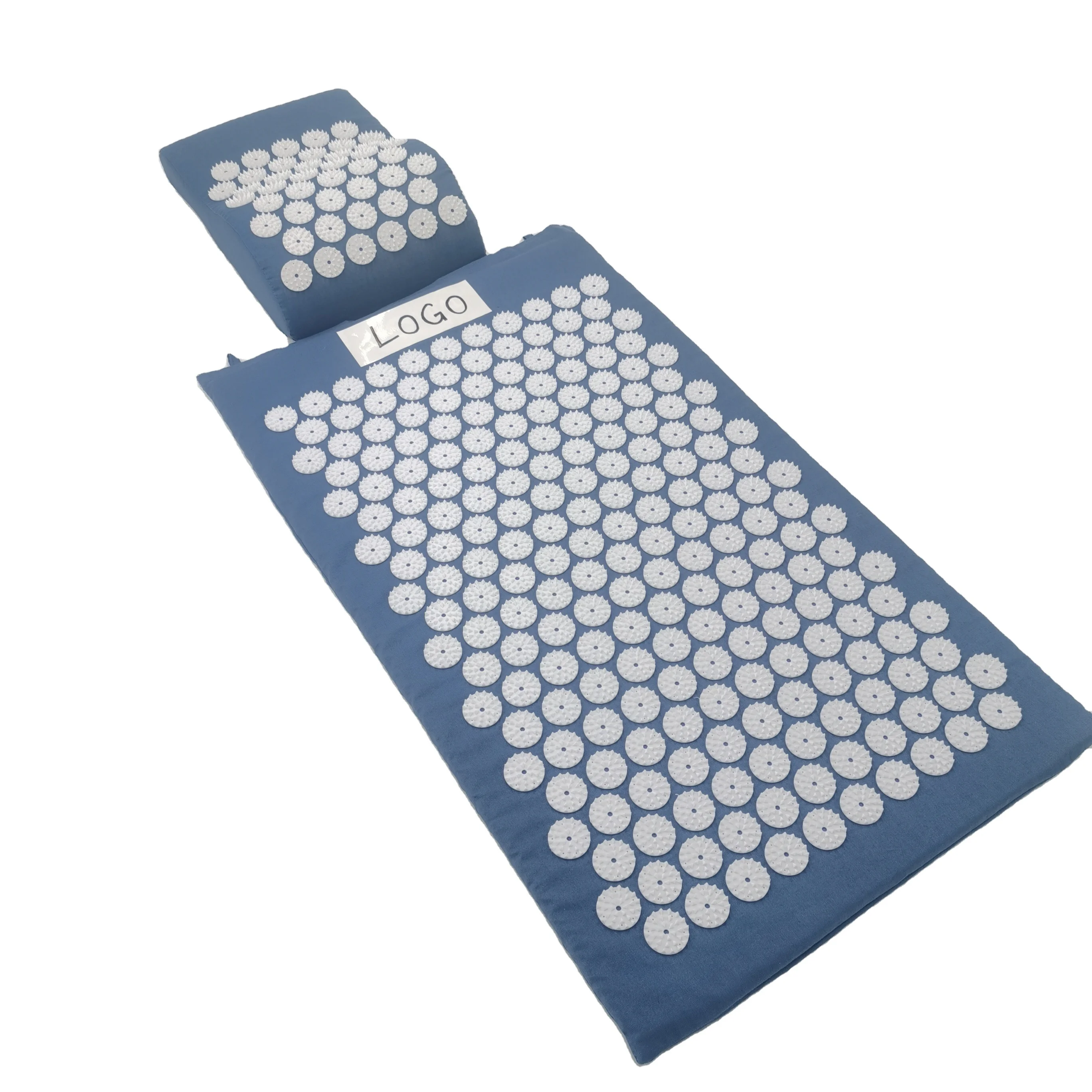 

Yoga mat design Custom Stress Relief Acupressure Heath Mat and Pillow Set Acupuncture Cushion China Body Healthcare Massage, Customized color