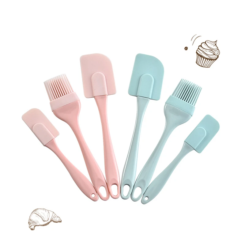 

3 Piece Set Baking Tools Silicone Kitchen Spatula Brush Set, Customized