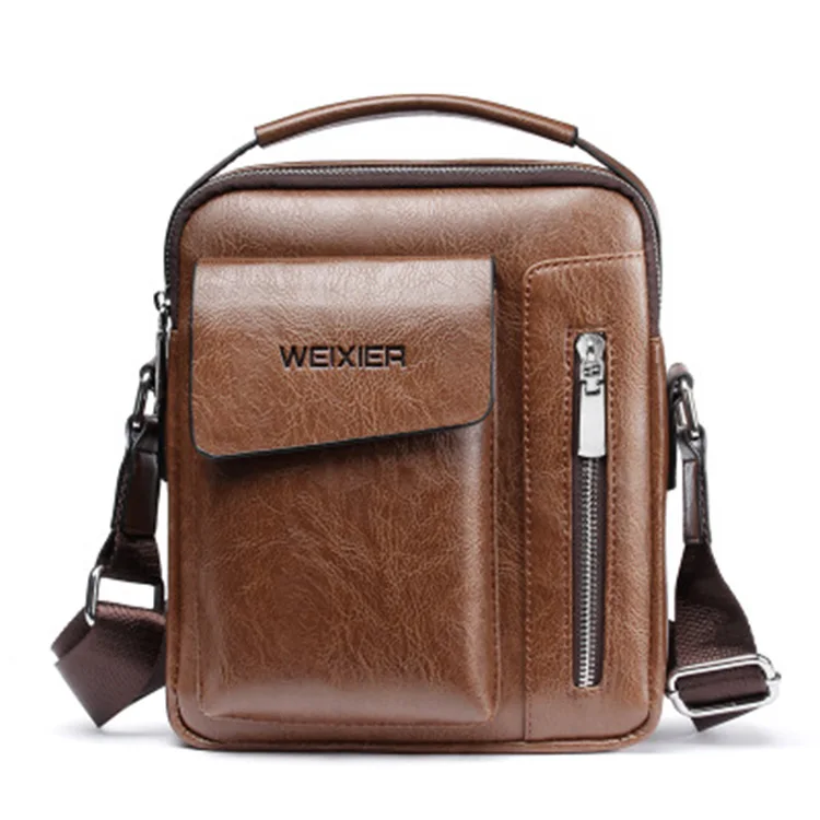 

Wholesale fashion pu leather mens messenger bags crossbody casual custom vintage shoulder bag men, 3 colors available