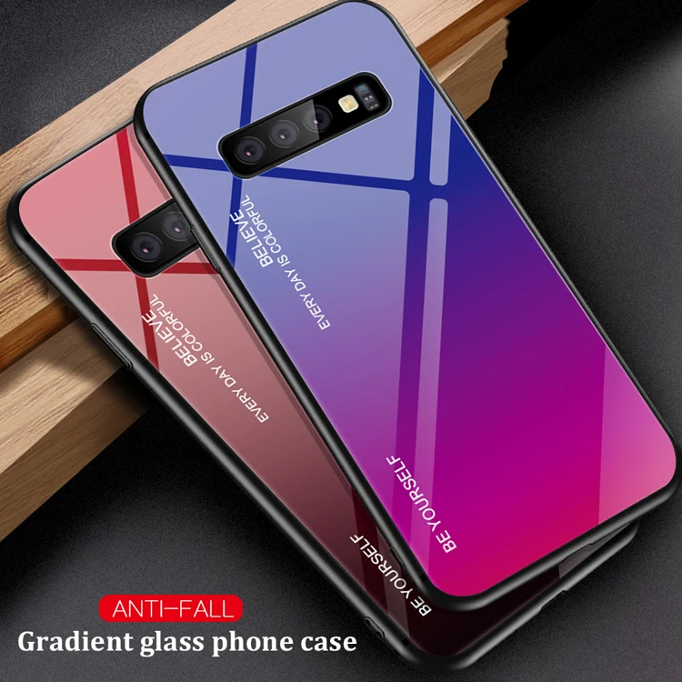 

Free sample beauty aurora color design tempered glass smartphone cover for samsung galaxy a5 2017 soft tpu phone case