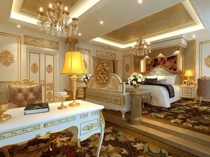 
Bisini luxury 3D rendering for bathroom with furniture 