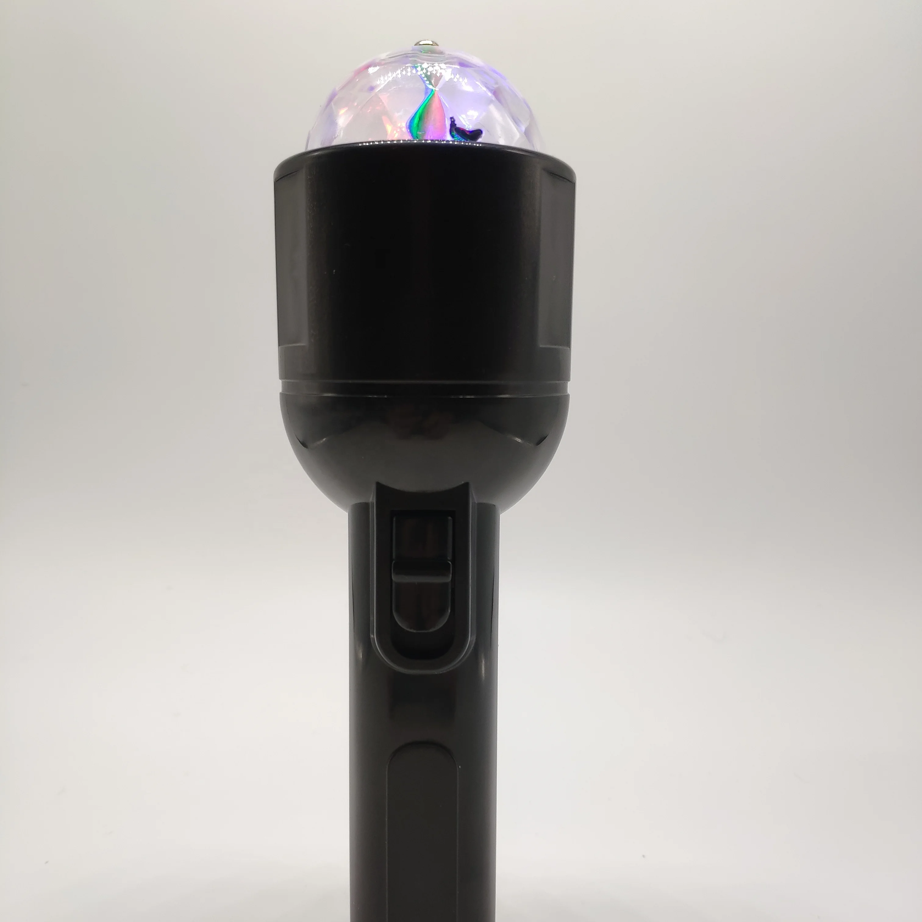 2 in 1 3W LED Colorful RGB Stage Light and Flashlight 3*AAA Battery Flashlight For Party