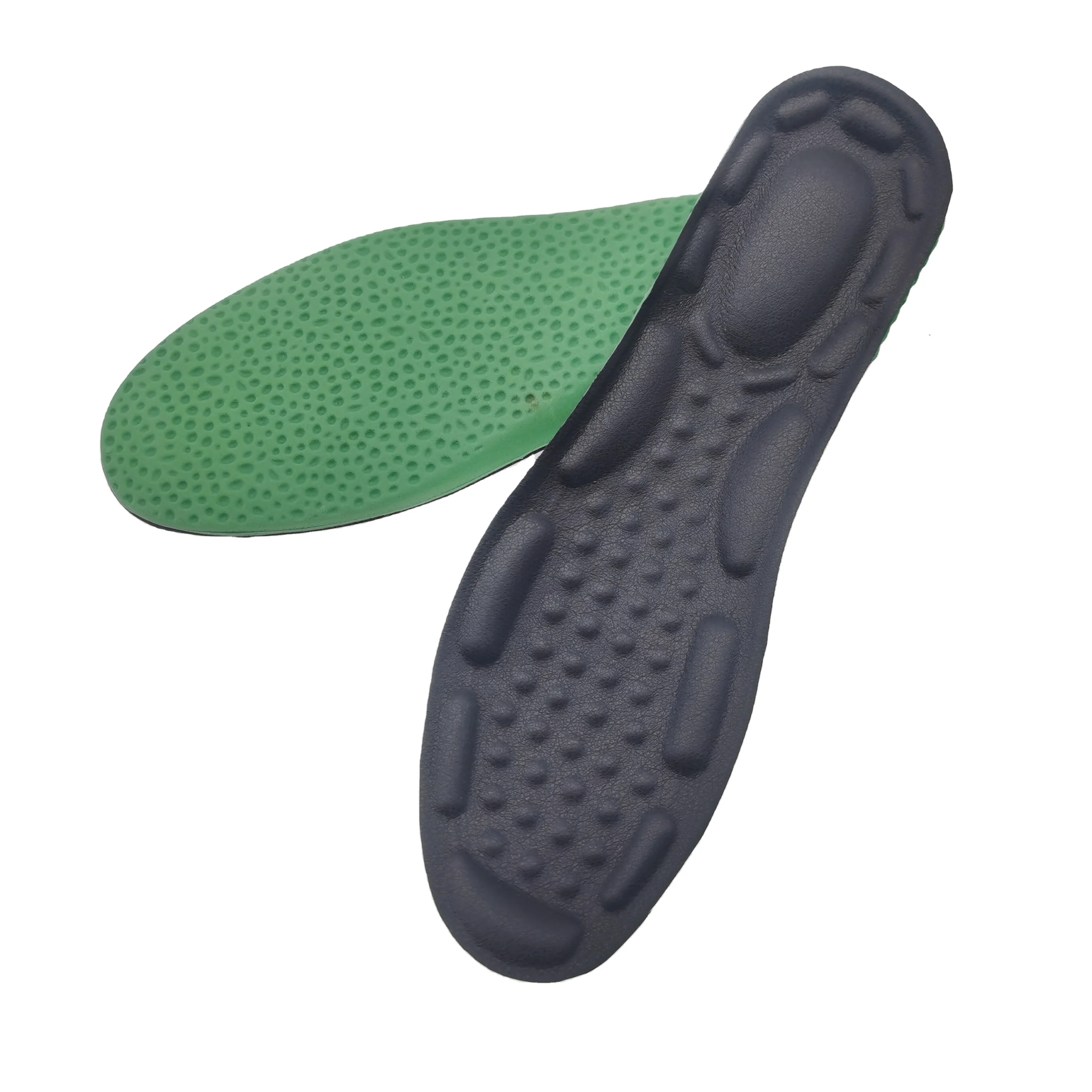 

latex foam insole arch support products shoes insole shocking absorbing shoe inserts footbed custom printed shoe insole, Green/yellow/grey/black