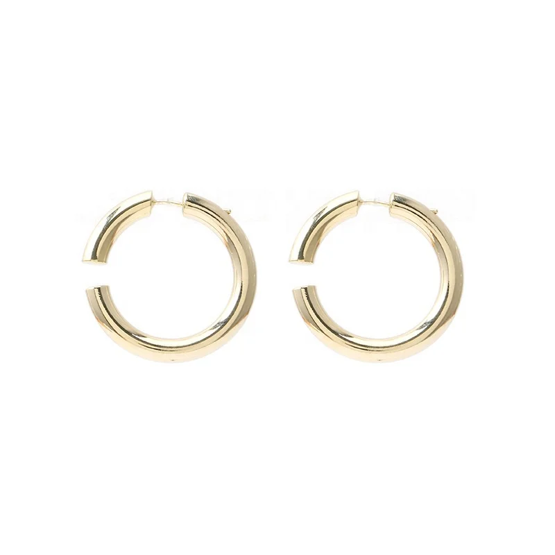 

Jewelry Earrings Vintage Gold colour Big Lovers Circle earrings Hoop Earrings