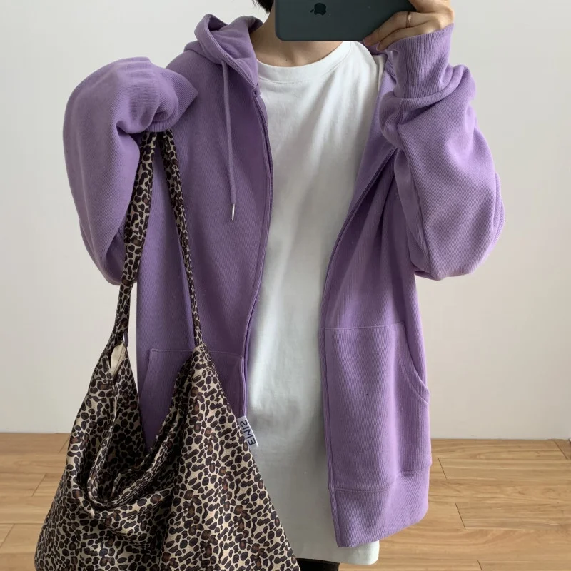 

Wholesale Full Zip Black 80 Cotton Winter Warm Fleece Zipper Women Plain Hoodie, 5 colors